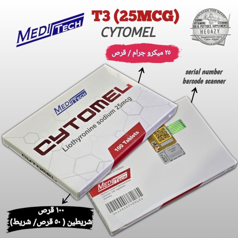 ✓ T3. CYTOMEL.MEDITECH g (25MCG.100TBS)